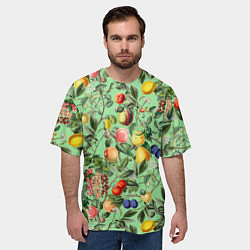 Футболка оверсайз мужская Летнее Ассорти Фруктов, цвет: 3D-принт — фото 2