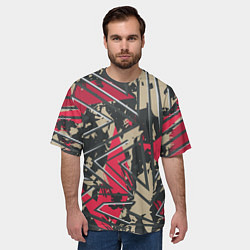 Футболка оверсайз мужская Камуфляжный паттерн, цвет: 3D-принт — фото 2
