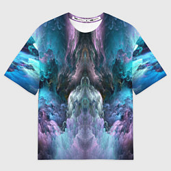 Футболка оверсайз мужская Облака неонового цвета Neon colored clouds, цвет: 3D-принт
