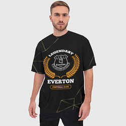 Футболка оверсайз мужская Лого Everton и надпись Legendary Football Club на, цвет: 3D-принт — фото 2