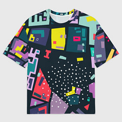 Футболка оверсайз мужская Абстракционизм Геометрические Формы и Фигуры, цвет: 3D-принт