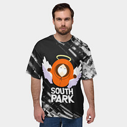 Футболка оверсайз мужская Южный парк - Кенни Kenny ангел, цвет: 3D-принт — фото 2