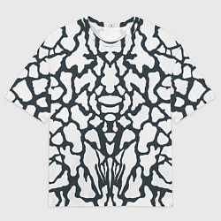 Футболка оверсайз мужская Animal Black and White Pattern, цвет: 3D-принт