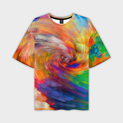 Футболка оверсайз мужская MULTICOLORED SWIRLS, цвет: 3D-принт