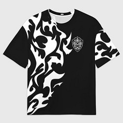 Мужская футболка оверсайз ПРОКЛЯТЫЙ ЩИТ ВОСХОЖДЕНИЕ ГЕРОЯ