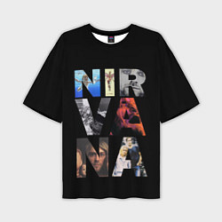 Футболка оверсайз мужская Nirvana Альбомы, цвет: 3D-принт