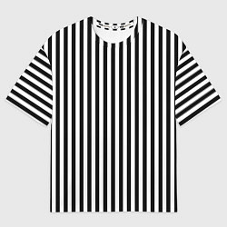 Мужская футболка оверсайз ПОЛОСКИ ЧЕРНО-БЕЛЫЙ