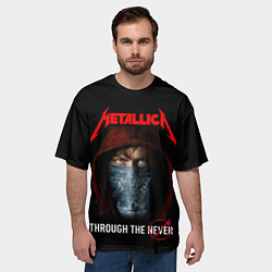 Футболка оверсайз мужская METALLICA THROUGH THE NEVER, цвет: 3D-принт — фото 2