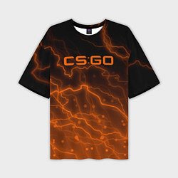 Футболка оверсайз мужская Counter Strike cs go молнии, цвет: 3D-принт