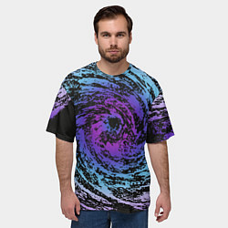 Футболка оверсайз мужская Галактика Неон, цвет: 3D-принт — фото 2