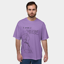 Футболка оверсайз мужская I PURPLE U - TAEHYUNG BTS, цвет: 3D-принт — фото 2
