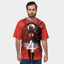 Футболка оверсайз мужская Stranger things 4 сезон, цвет: 3D-принт — фото 2