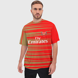 Футболка оверсайз мужская Arsenal fly emirates, цвет: 3D-принт — фото 2