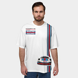 Футболка оверсайз мужская Porsche Martini Racing, цвет: 3D-принт — фото 2