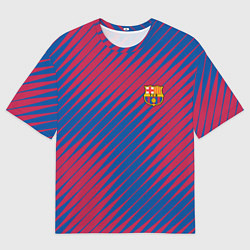 Мужская футболка оверсайз Fc barcelona барселона fc абстракция