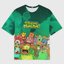 Футболка оверсайз мужская Персонажи Мои поющие монстры, цвет: 3D-принт