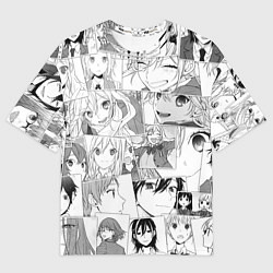 Мужская футболка оверсайз Horimiya pattern