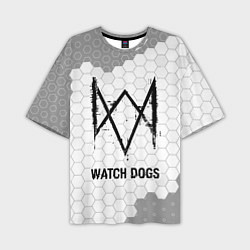 Футболка оверсайз мужская Watch Dogs Glitch на темном фоне FS, цвет: 3D-принт