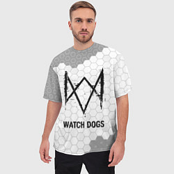 Футболка оверсайз мужская Watch Dogs Glitch на темном фоне FS, цвет: 3D-принт — фото 2