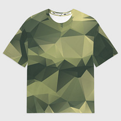 Мужская футболка оверсайз 3д полигоны - камуфляж