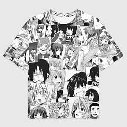 Футболка оверсайз мужская Log Horizon pattern, цвет: 3D-принт