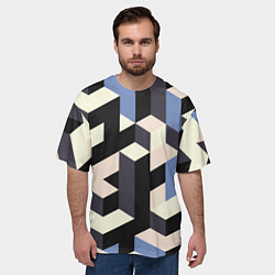 Футболка оверсайз мужская Изометрическая Мозаика, цвет: 3D-принт — фото 2
