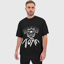 Футболка оверсайз мужская KoЯn Korn клоун, цвет: 3D-принт — фото 2