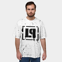 Футболка оверсайз мужская Linkin Park брызги краски, цвет: 3D-принт — фото 2