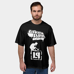 Футболка оверсайз мужская Linkin Park белой краской, цвет: 3D-принт — фото 2