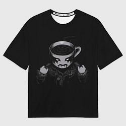 Футболка оверсайз мужская Black Metal Coffee, цвет: 3D-принт