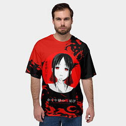 Футболка оверсайз мужская Love is war Госпожа Кагуя Синомия, цвет: 3D-принт — фото 2