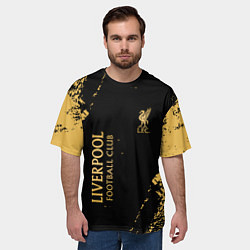 Футболка оверсайз мужская Liverpool гранж, цвет: 3D-принт — фото 2