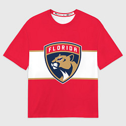 Футболка оверсайз мужская Флорида Пантерз Форма, цвет: 3D-принт