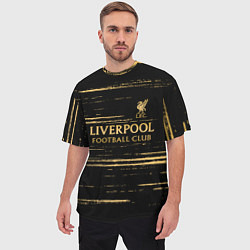 Футболка оверсайз мужская Liverpool в золотом цвете, цвет: 3D-принт — фото 2