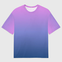 Мужская футболка оверсайз PINK-BLUE GRADIENT ГРАДИЕНТ