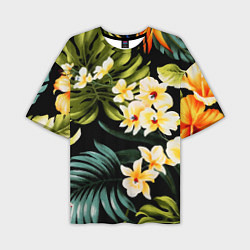 Мужская футболка оверсайз Vanguard floral composition Summer