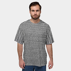 Футболка оверсайз мужская Железная кольчуга, цвет: 3D-принт — фото 2