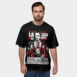 Футболка оверсайз мужская Бумажный дом города, цвет: 3D-принт — фото 2