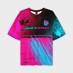 Футболка оверсайз мужская League of Legends Neon Gradient, цвет: 3D-принт