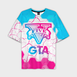Футболка оверсайз мужская GTA Neon Gradient, цвет: 3D-принт