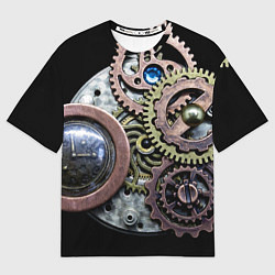 Футболка оверсайз мужская Mechanism of gears in Steampunk style, цвет: 3D-принт