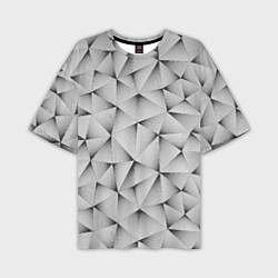 Футболка оверсайз мужская Треугольная Решётка, цвет: 3D-принт