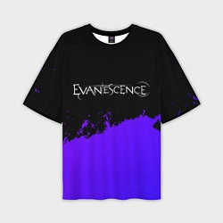 Футболка оверсайз мужская Evanescence Purple Grunge, цвет: 3D-принт