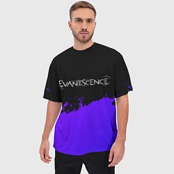 Футболка оверсайз мужская Evanescence Purple Grunge, цвет: 3D-принт — фото 2