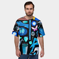 Футболка оверсайз мужская Underground pattern Fashion 2099, цвет: 3D-принт — фото 2