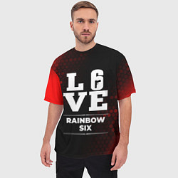 Футболка оверсайз мужская Rainbow Six Love Классика, цвет: 3D-принт — фото 2