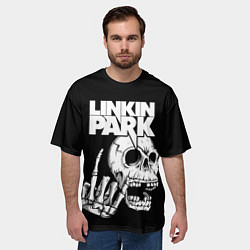 Футболка оверсайз мужская Linkin Park Череп, цвет: 3D-принт — фото 2