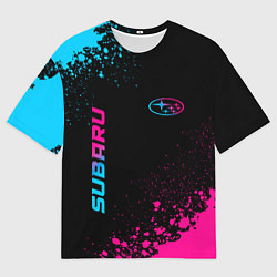 Мужская футболка оверсайз Subaru Neon Gradient FS
