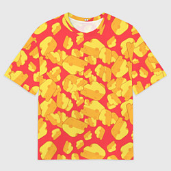 Футболка оверсайз мужская Сырная буря, цвет: 3D-принт