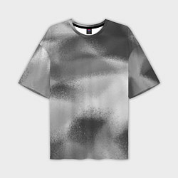 Мужская футболка оверсайз В серых тонах абстрактный узор gray abstract patte